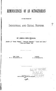 Cover of Reminiscences of an Octogenarian in the Fields of Industrial and Social Reform by Joshua King Ingalls