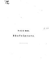 Front cover of Shakespeare, Untersuchungen und Studien by Carl Conrad Hense