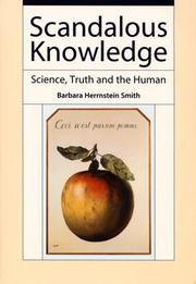 Cover of Scandalous knowledge by Barbara Herrnstein Smith