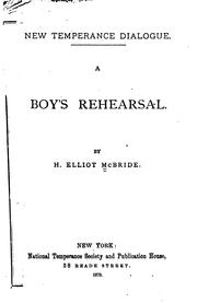 Front cover of A boy's rehearsal by H. Elliott McBride