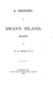 Front cover of A History of Swan's Island,Maine by Herman Wesley Small