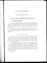 Front cover of Aux honorables membres du Comité catholique du Conseil de l'instruction publique by Réticius frère