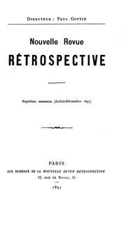 Front cover of Nouvelle revue rétrospective by Paul Cottin