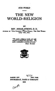 Front cover of The new world-religion by Josiah Strong