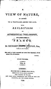 Front cover of A View of Nature: In Letters to a Traveller Among the Alps by Richard Joseph Sullivan