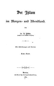 Front cover of Der Islam im Morgen- und Abendland by August Müller