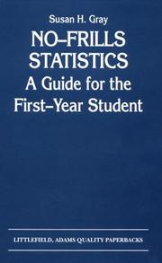 Front cover of No-Frills Statistics by Susan Heinrichs Gray