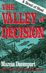 Cover of The valley of decision by Marcia Davenport