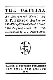 Front cover of The Capsina: An Historical Novel by E. F. Benson