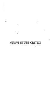 Front cover of Nuovi studi critici by Gaetano Trezza