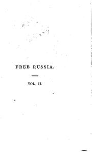 Front cover of Free Russia by William Hepworth Dixon