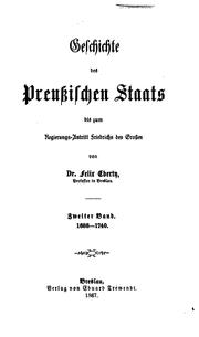 Cover of Geschichte des preusichen Staats by Felix Eberty