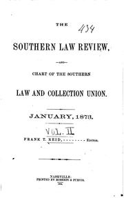 Cover of Southern Law Review and Chart of the Southern Law and Collection Union by William S. Hein & Company