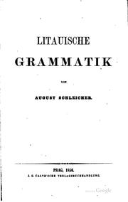 Cover of Litauische Grammatik by August Schleicher