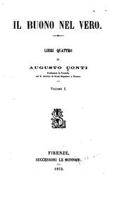 Front cover of Il buono nel vero by Augusto Conti