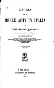 Front cover of Storia delle belle arti in Italia by Ferdinando Ranalli