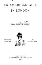 Cover of An American girl in London by Sara Jeannette Duncan
