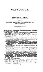 Cover of Catalogue of the Scientific Books in the Library of the Royal Society by Royal Society (Great Britain). Library