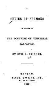 Front cover of A Series of Sermons in Defence of the Doctrine of Universal Salvation by Otis Ainsworth Skinner