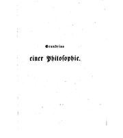 Front cover of Grundriss einer Philosophie by Félicité Robert de Lamennais