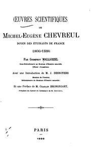 Front cover of Oeuvres scientifiques de Michel-Eugène Chevreul: doyen des étudiants de France 1806-1886 by Godefroy Malloizel