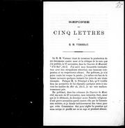Cover of Réponse aux cinq lettres du R. M. Verreau by Réticius frère