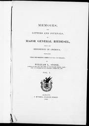 Front cover of Memoirs and letters and journals of Major General Riedesel during his residence in America by Max von Eelking