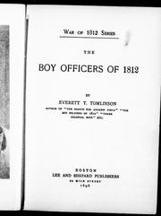 Cover of The boy officers of 1812 by Everett T. Tomlinson