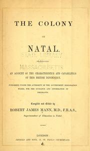 Front cover of The Colony of Natal by Robert James Mann