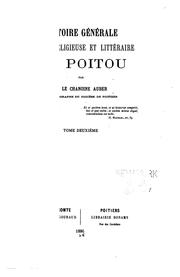 Front cover of Histoire générale, civile, religieuse et littéraire du Poitou by Charles Auguste Auber