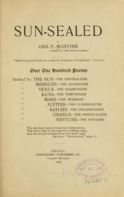 Cover of Sun-sealed by George Peter McIntyre