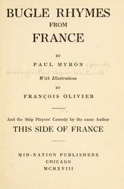 Front cover of Bugle rhymes from France by Paul Myron Linebarger