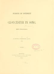Front cover of Points of interest of Gloucester in song .. by Clarence Manning Falt