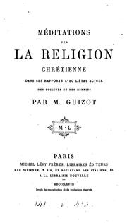 Cover of Méditations sur la religion chrétienne by François Guizot