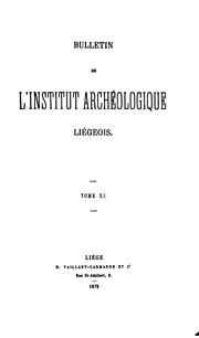 Front cover of Bulletin by Institut archéologique liégeois.