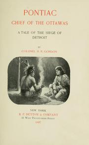 Cover of Pontiac, chief of the Ottawas by Edward Sylvester Ellis