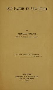 Front cover of Old faiths in new light by Smyth, Newman