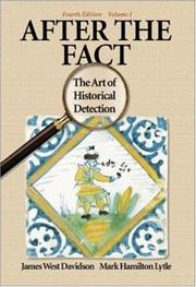 Front cover of After the Fact by James West Davidson