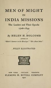 Front cover of Men of might in India missions by Helen H. Holcomb