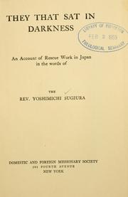 Front cover of They that sat in darkness by Yoshimichi Sugiura