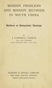 Front cover of Mission problems and mission methods in South China by J. Campbell Gibson