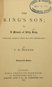 Cover of The King's son by Bourne, F. W.
