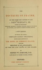 Front cover of The doctrine of prayer by John Prideaux