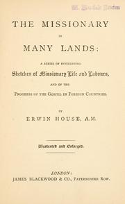 Front cover of The missionary in many lands by Erwin House