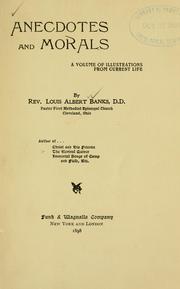 Cover of Anecdotes and morals by Louis Albert Banks