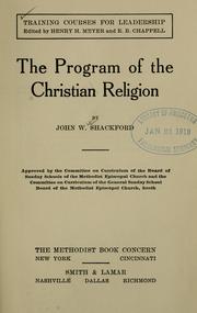 Front cover of The program of the Christian religion by Shackford, John Walter