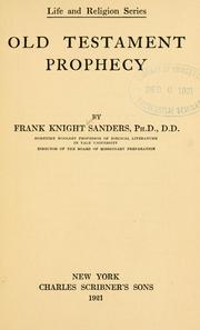 Front cover of Old Testament prophecy .. by Frank Knight Sanders