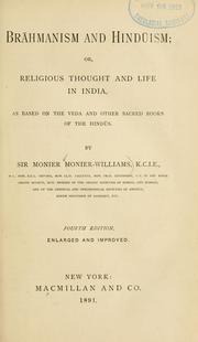 Front cover of Brahmanism and Hinduism by Monier-Williams, Monier Sir