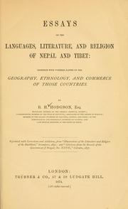 Cover of Essays on the languages, literature, and religion of Nepál and Tibet by B. H. Hodgson