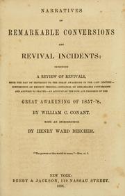 Front cover of Narratives of remarkable conversions and revival incidents by William C. Conant